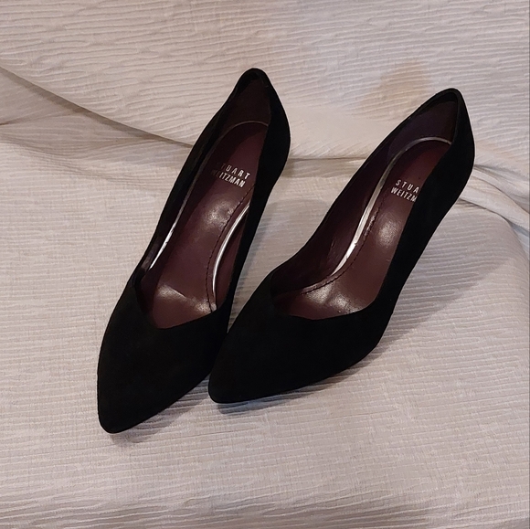 Stuart Weitzman Shoes - Stuart Weitzman Black Suede Women's Pumps